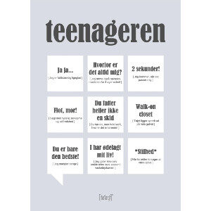 køb den sjove teenager plakat i gave til unge